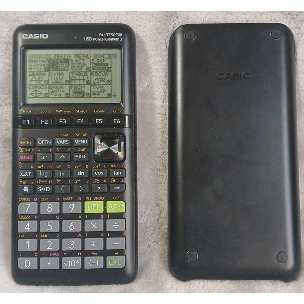 CASIO fx-9750GIII Graphing Calculator‎ /Case Black USB Power Graphic 3 Working